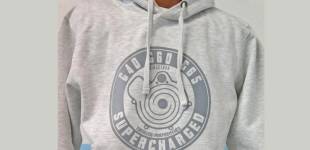 hoodie mit theibach g-lader logo in grau