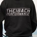 hoodie in schwarz mit logo theibach