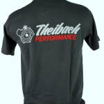 t-shirt in schwarz mit logo grau theibach